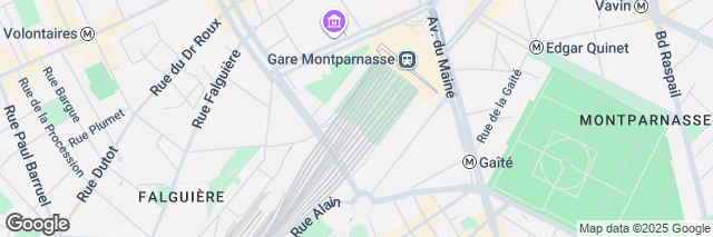 Google Maps Montparnasse, face voie 19 Hall 2 Pasteur Gare, Paris, 75015, France